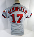 1990 California Angels Dick Schofield #17 Game Used Grey Jersey DP14453