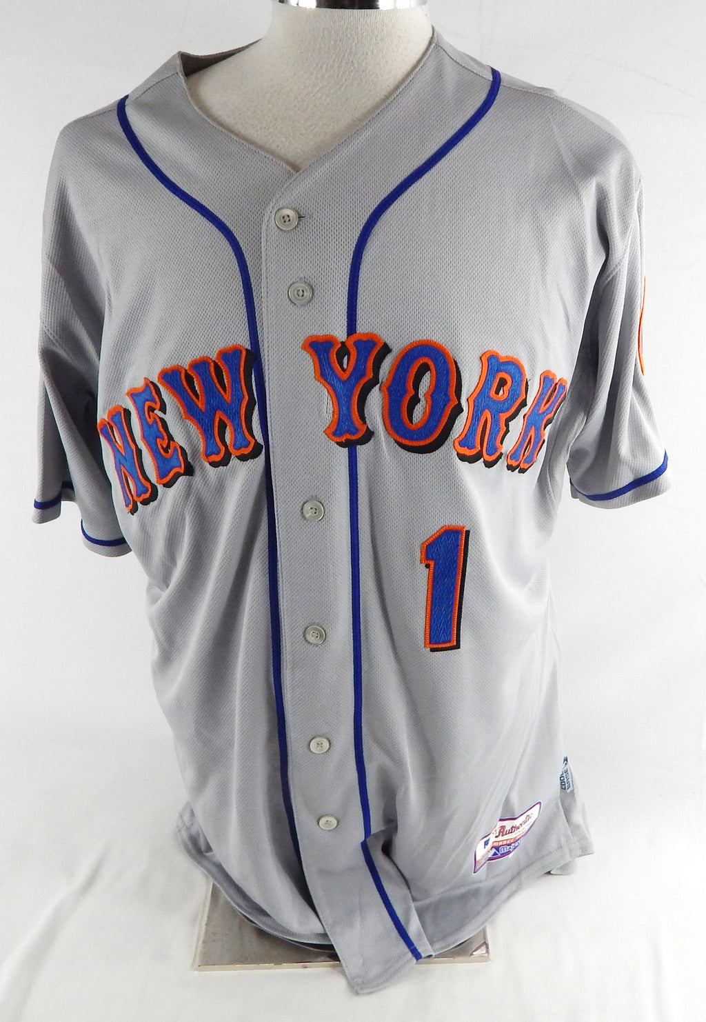 2010 New York Mets Luis Castillo #1 Game Used Grey Jersey 48 028