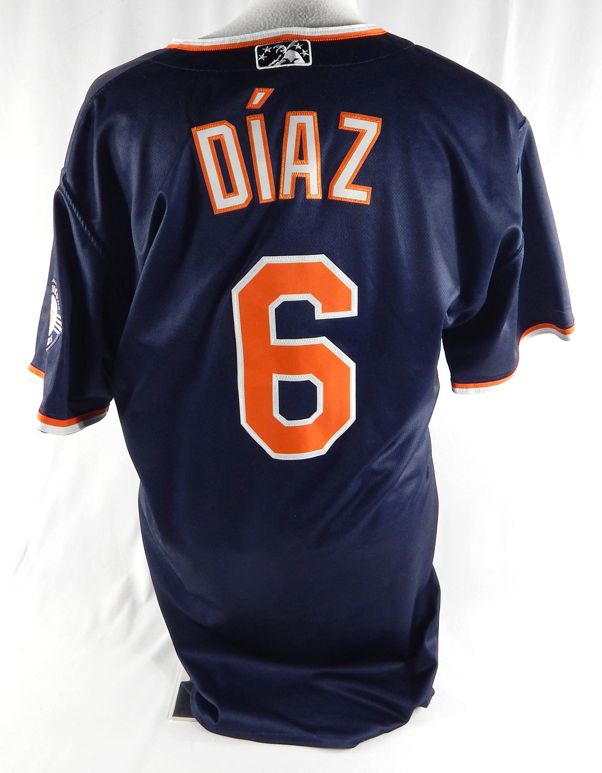 2024 Las Vegas Aviators Aledmys Diaz #6 Game Used Navy Jersey 46 300 Pic2