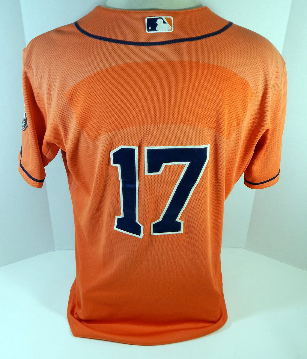 2013-2019 Houston Astros #17 Game Used Orange Jersey Name Plate Removed 46 611