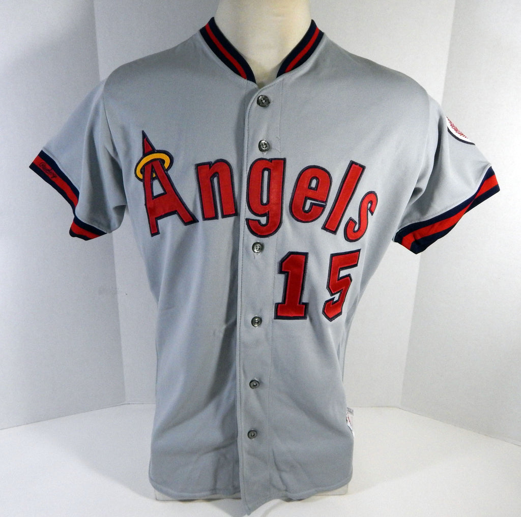 1990 California Angels McCaskill #15 Game Used Grey Jersey 44 DP14454 Pic2