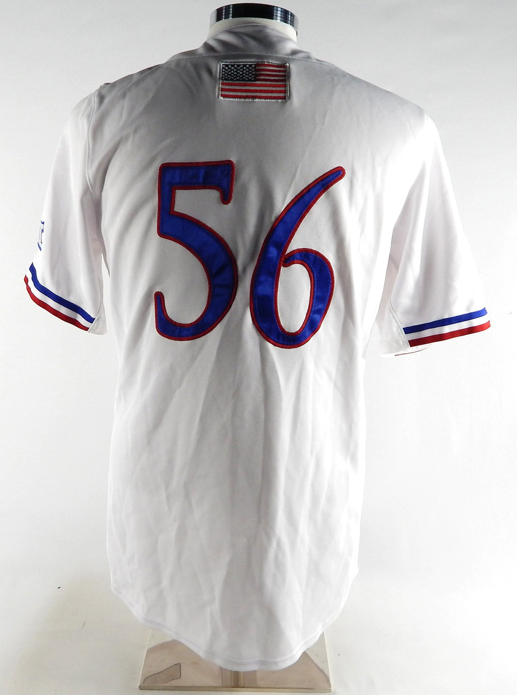 2022 Kansas Jayhawks #56 Game Used White Jersey Baseball 40 060 Pic2