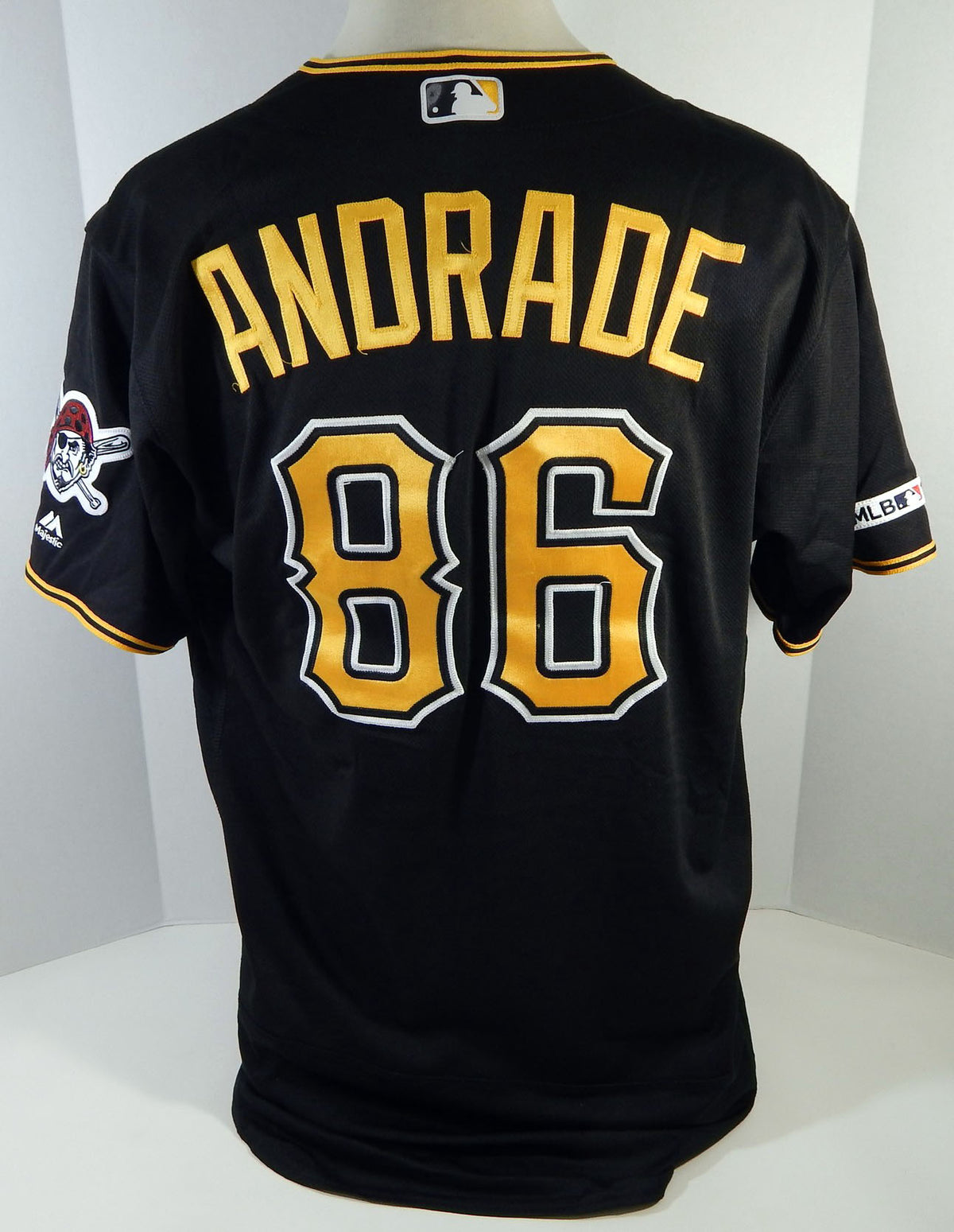 2019 Pittsburgh Pirates Heberto Andrade #86 Game Issued Ps Used Black Jersey 150