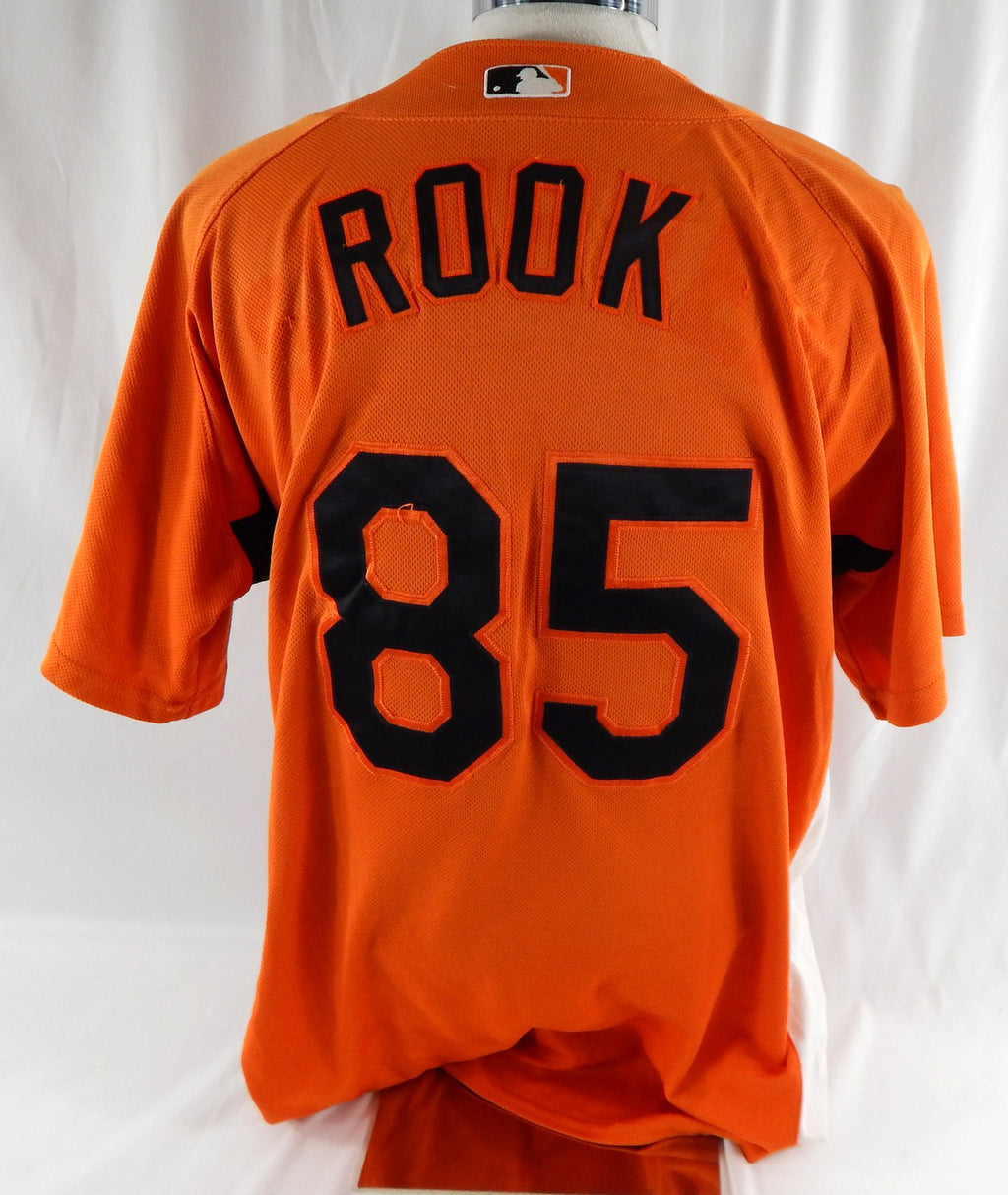 2007-08 Baltimore Orioles Jason Rook #85 Game Used Orange Jersey BP ST  46 404 Pic2