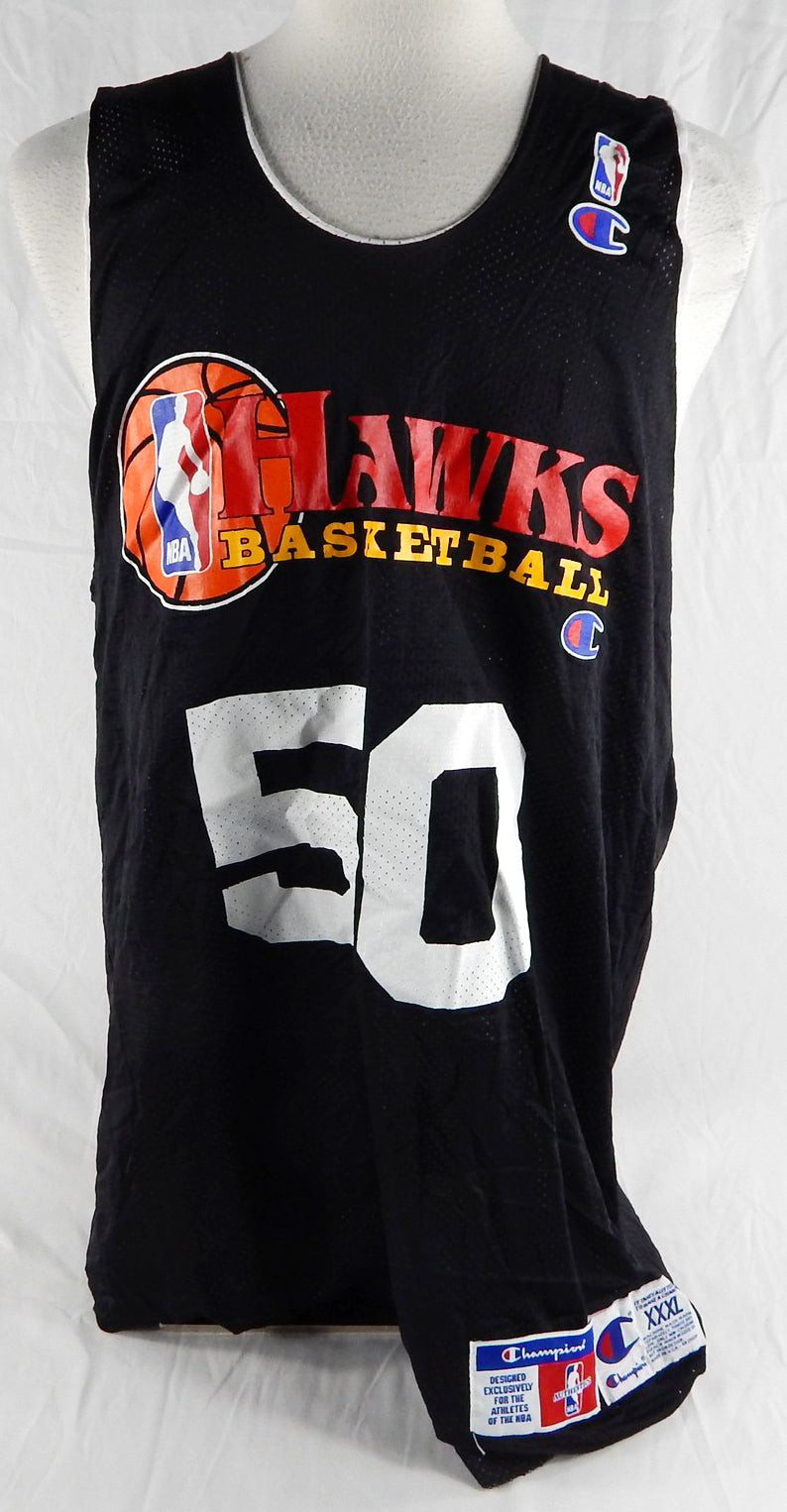 1990s Atlanta Hawks #50 Game Issued Black Practice Jersey XXXL 219