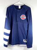 Detroit Pistons On-Court Shooter Adidas LS Warm Up Shirt Adult 2XL Navy New
