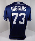 2019 San Diego Padres Tyler Higgins #73 Game Used Navy Jersey Spring Training P