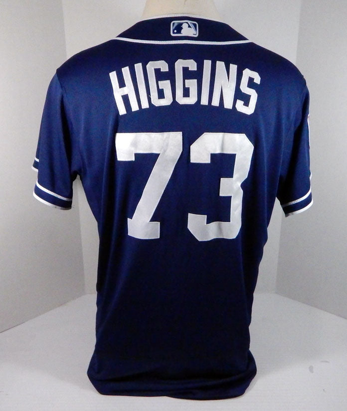 2019 San Diego Padres Tyler Higgins #73 Game Used Navy Jersey Spring Training P