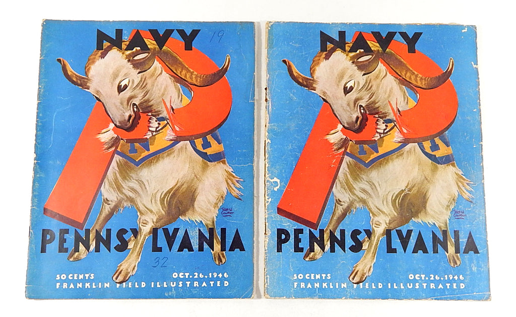 Lot of (5) Assorted 1946 Pennsylvania Penn College Football Programs Pic2