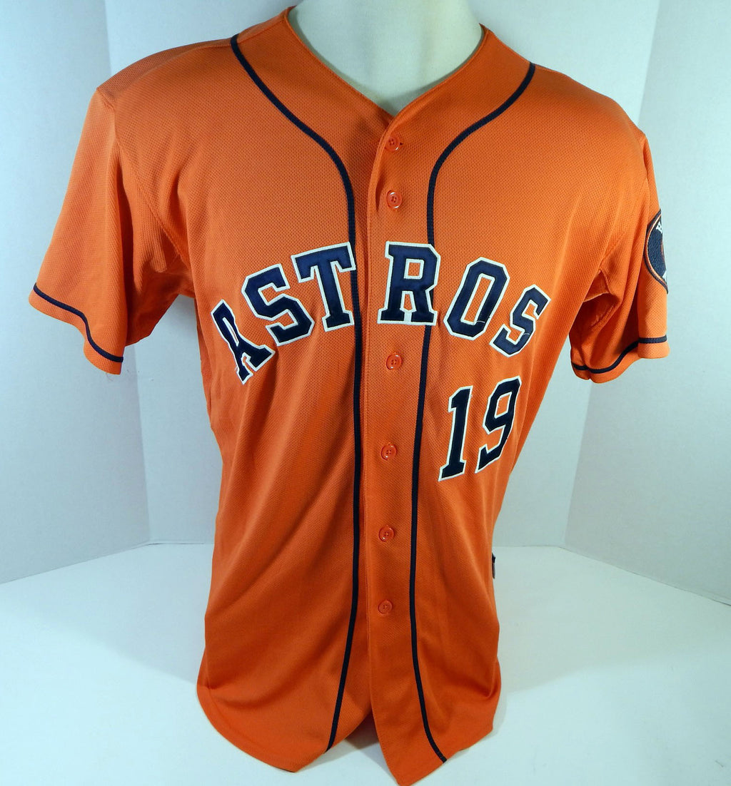 2013-2019 Houston Astros #19 Game Used Orange Jersey Name Plate Removed 46 613 Pic2