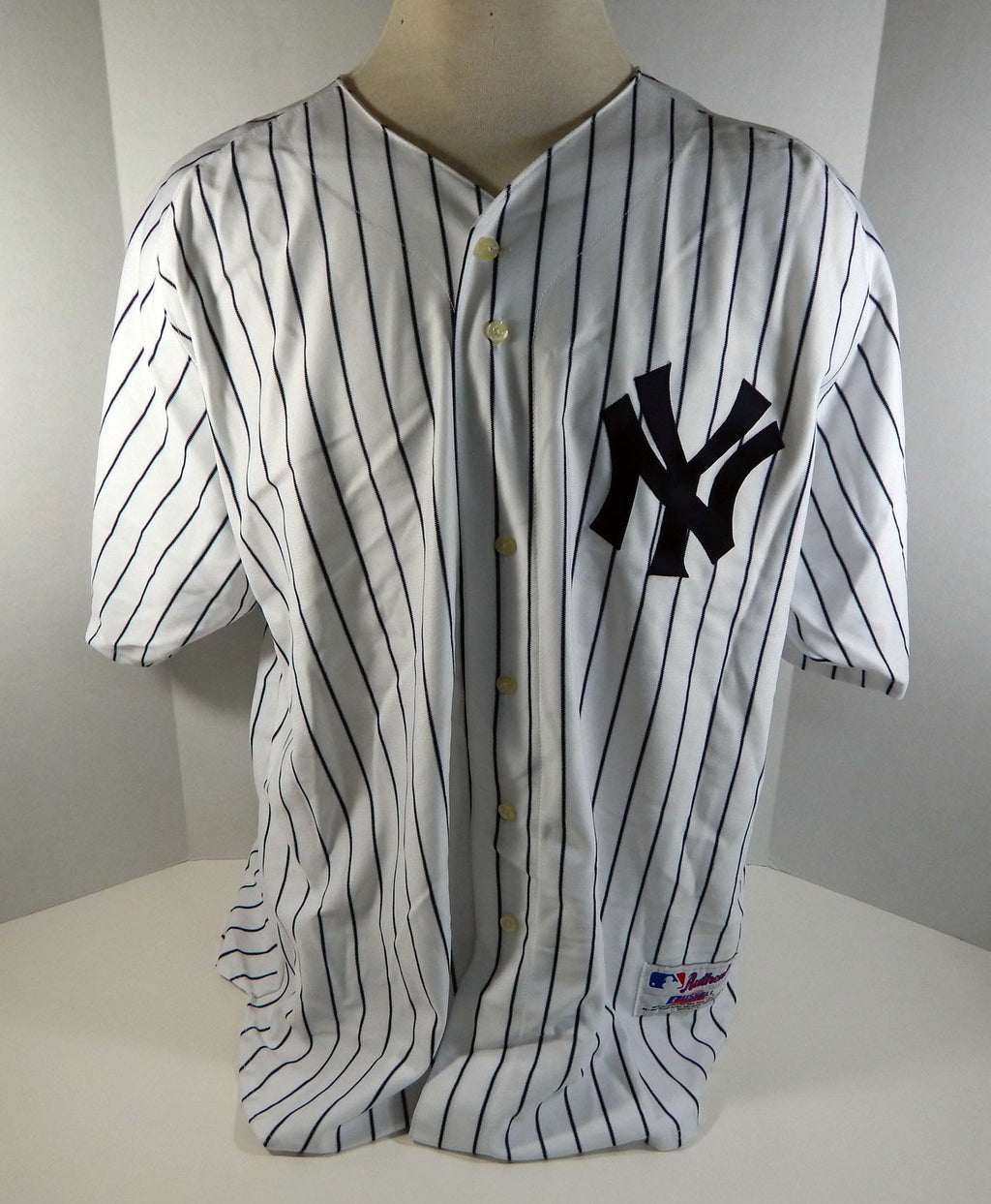 New York Yankees Jorge Posada Clemens #22 Authentic White Jersey Russell 56 5 Pic2
