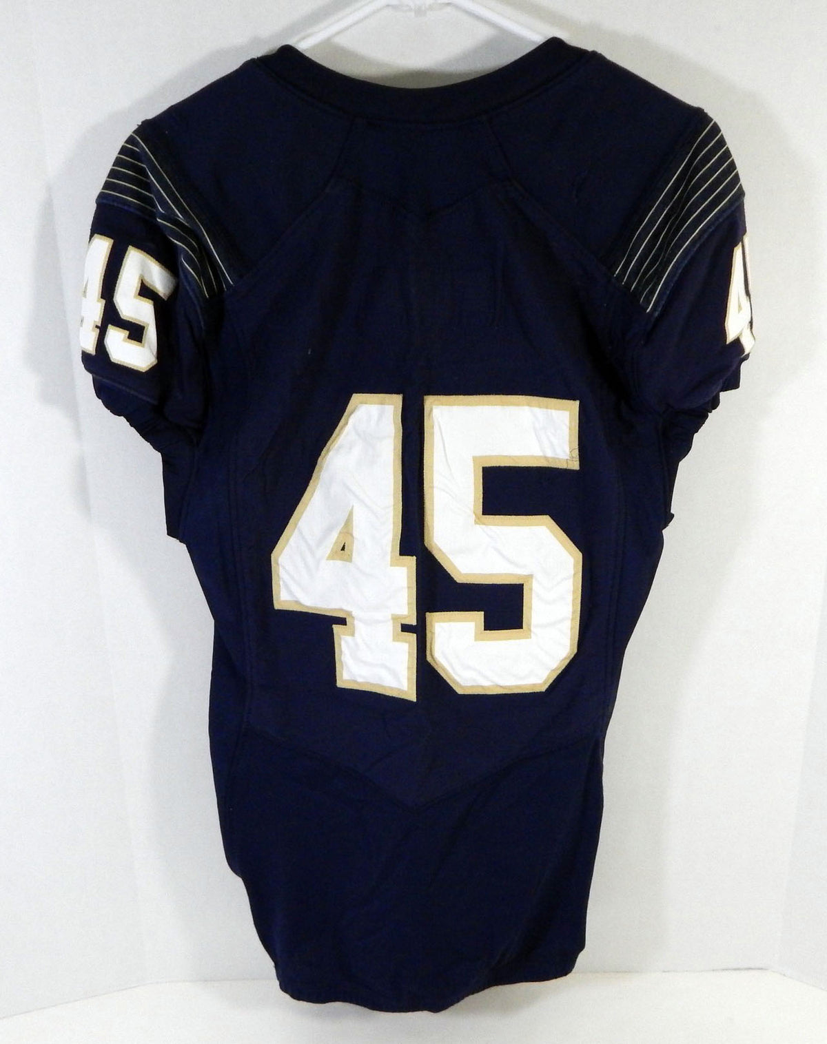 2018 Navy Academy Midshipmen #45 Game Used Navy Jersey Name Plate Removed 42 484 Pic2