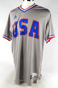 Kansas Jayhawks Blank Game Issued Grey Jersey USA Baseball 46 065