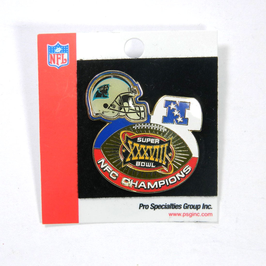 (3) 2003 PSG NFC Champions Jacksonville Jaguars Super Bowl XXXVIII Pin