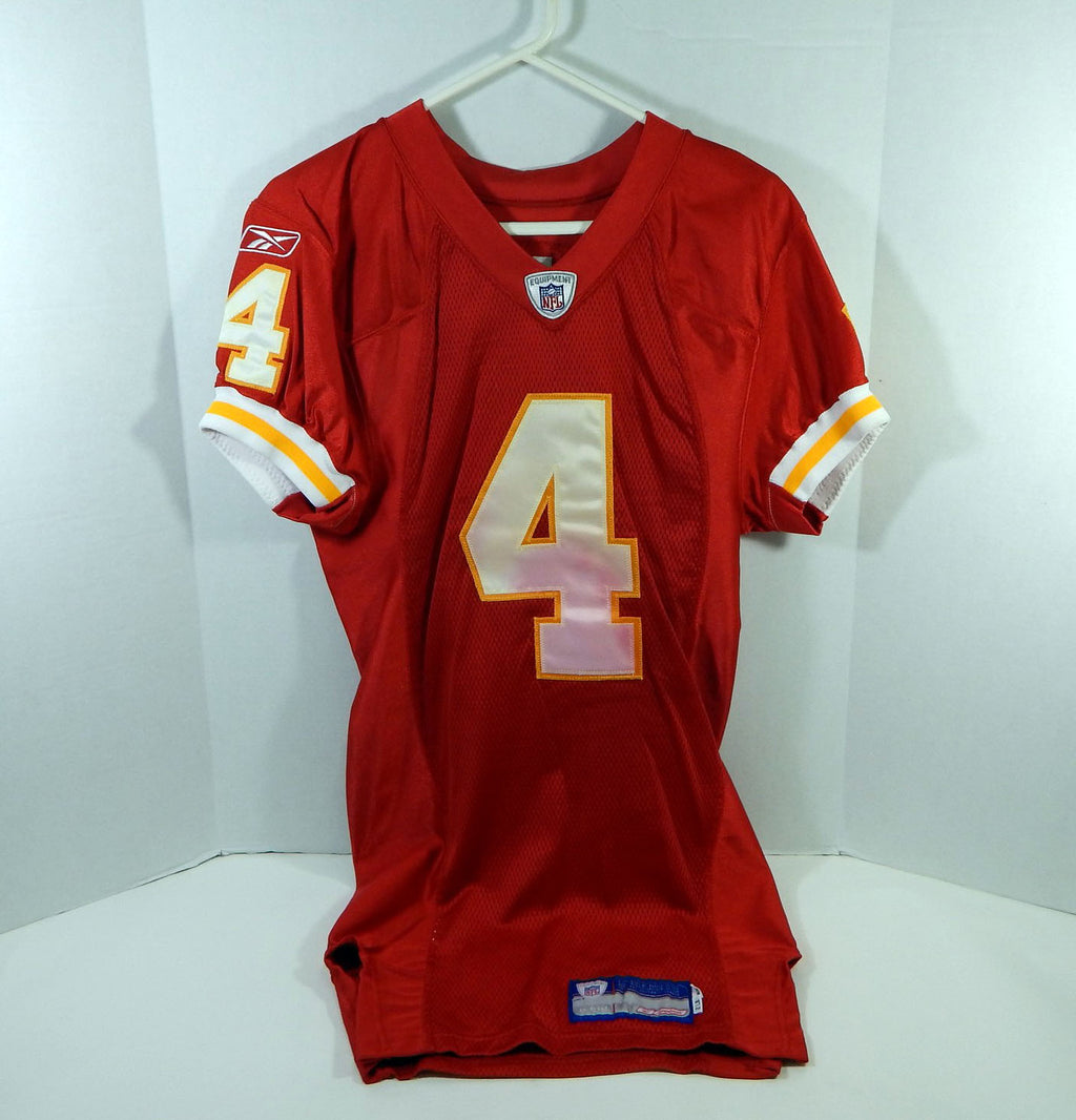 2002 Kansas City Chiefs Dan Stryzinski #4 Game Used Red Jersey 42 DP15607 Pic2