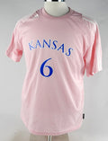 2011-12 Kansas Jayhawks #6 Game Used Pink Jersey Soccer L 067