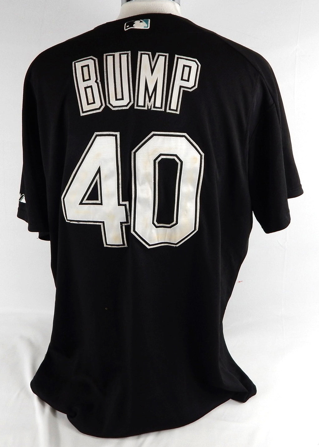 Florida Marlins Nate Bump #40 Game Used Black Jersey ST BP XL 671 Pic2