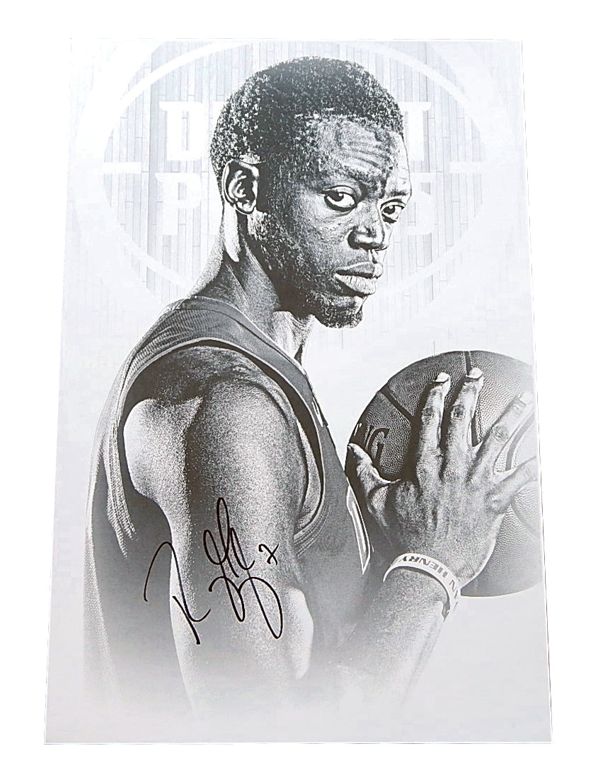 Reggie Jackson Signed 12x18 Lithograph Auto Autograph Detroit Pistons A