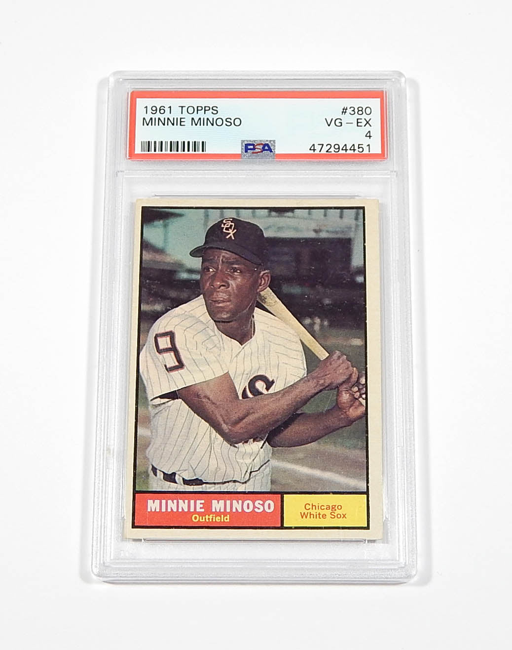 1961 Topps Minnie Minoso #380 White Sox PSA 4