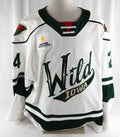 2020-21 Iowa Wild Devin Shore #24 Game Used White Jersey Set 1 56 440