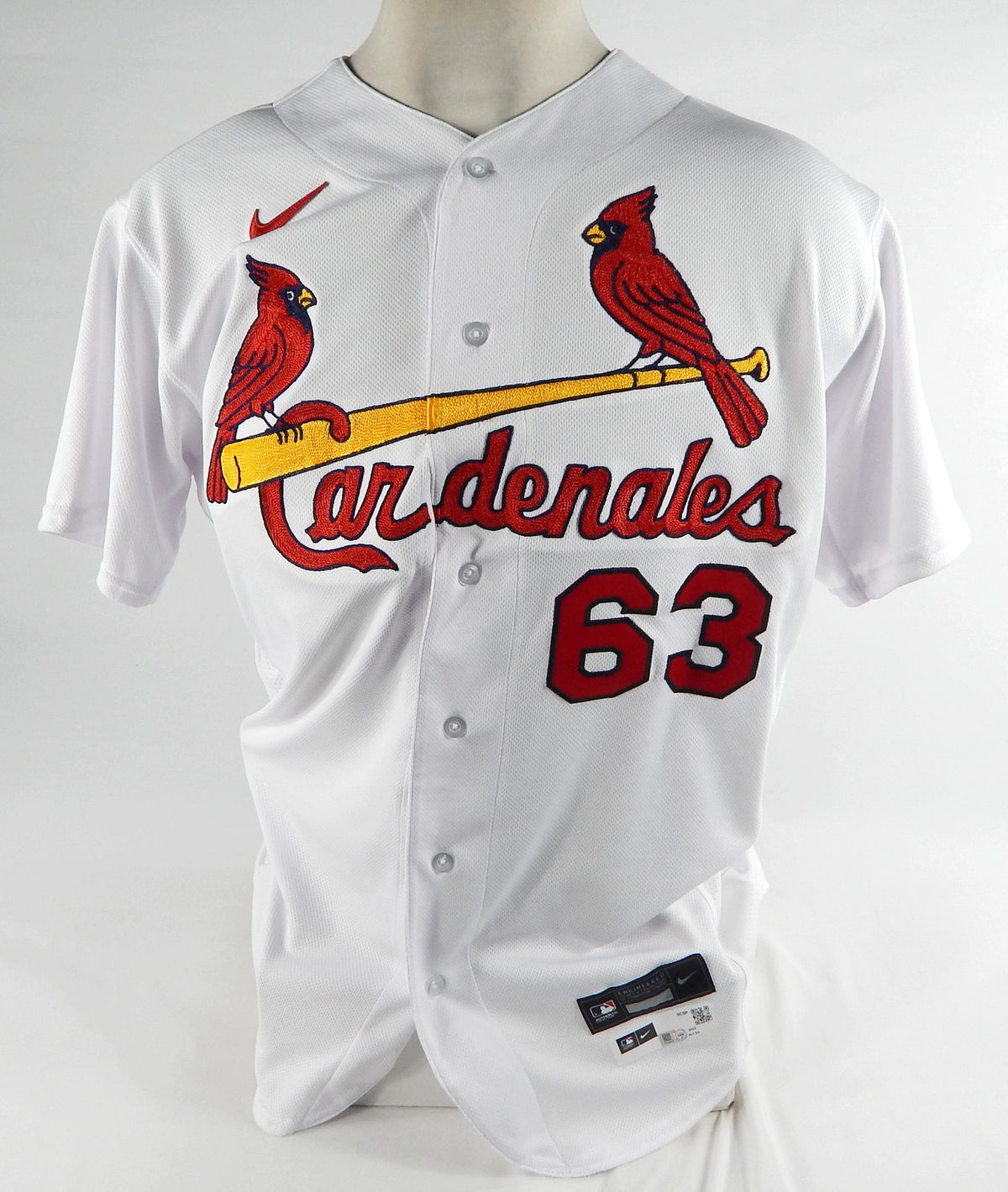 2022 St. Louis Cardinals Jose Quintana #63 Game Issued White Jersey 46 DP72674 Pic2
