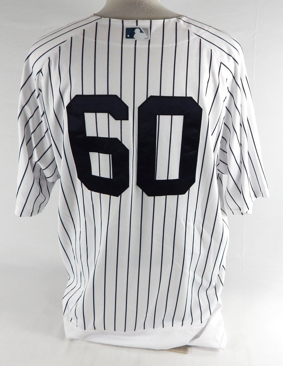 2018 New York Yankees Mike Harkey #60 Game Used White Jersey ST Opening Day 52 0 Pic2