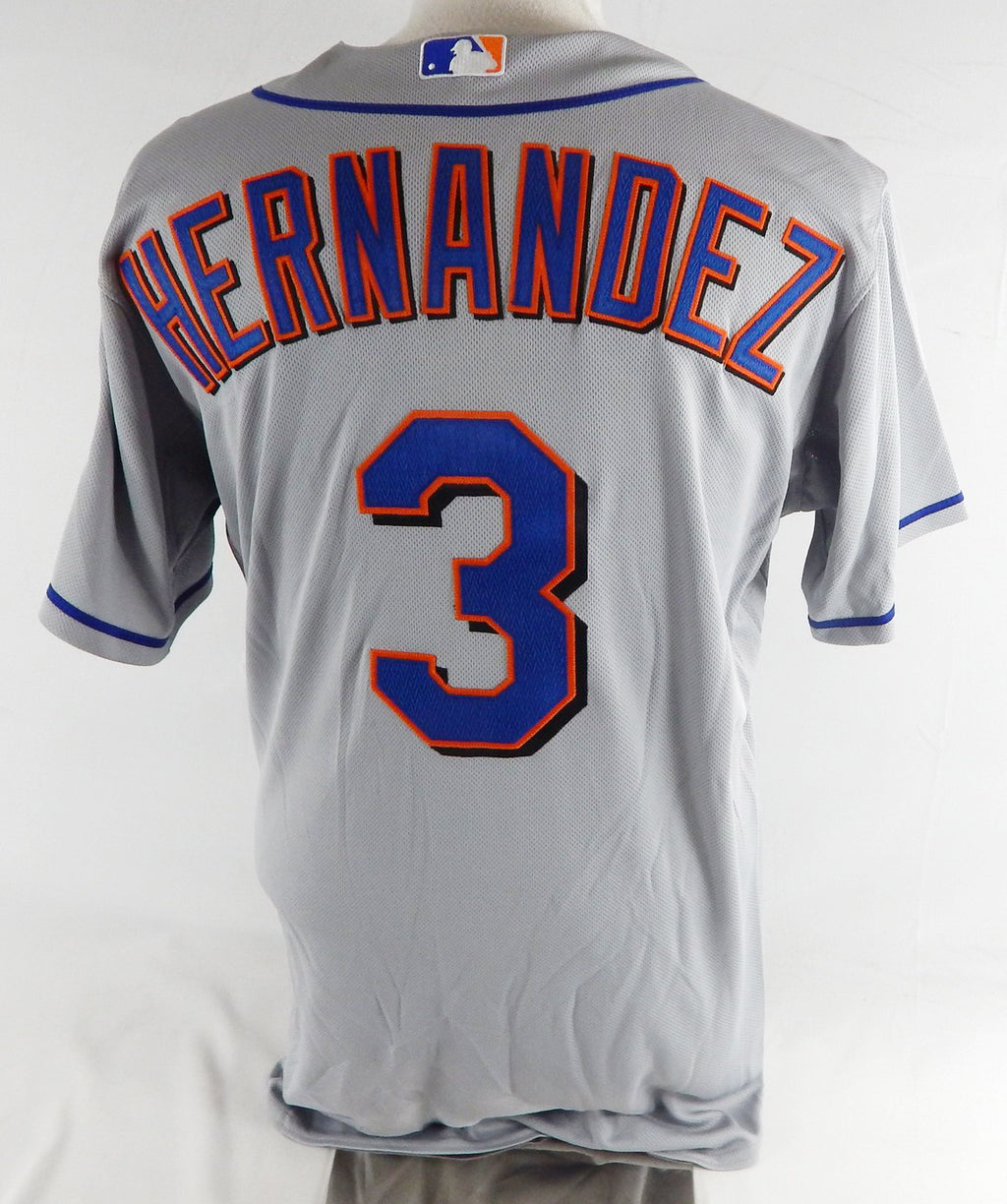 2011 New York Mets Luis Hernandez #3 Game Issued Grey Jersey 44 034 Pic2