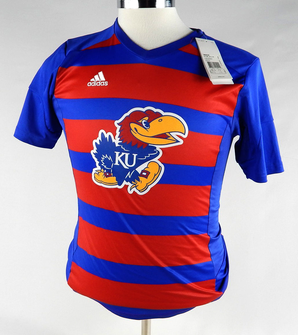 2015-16 Kansas Jayhawks Blank Game Issued Blue Jersey S 069