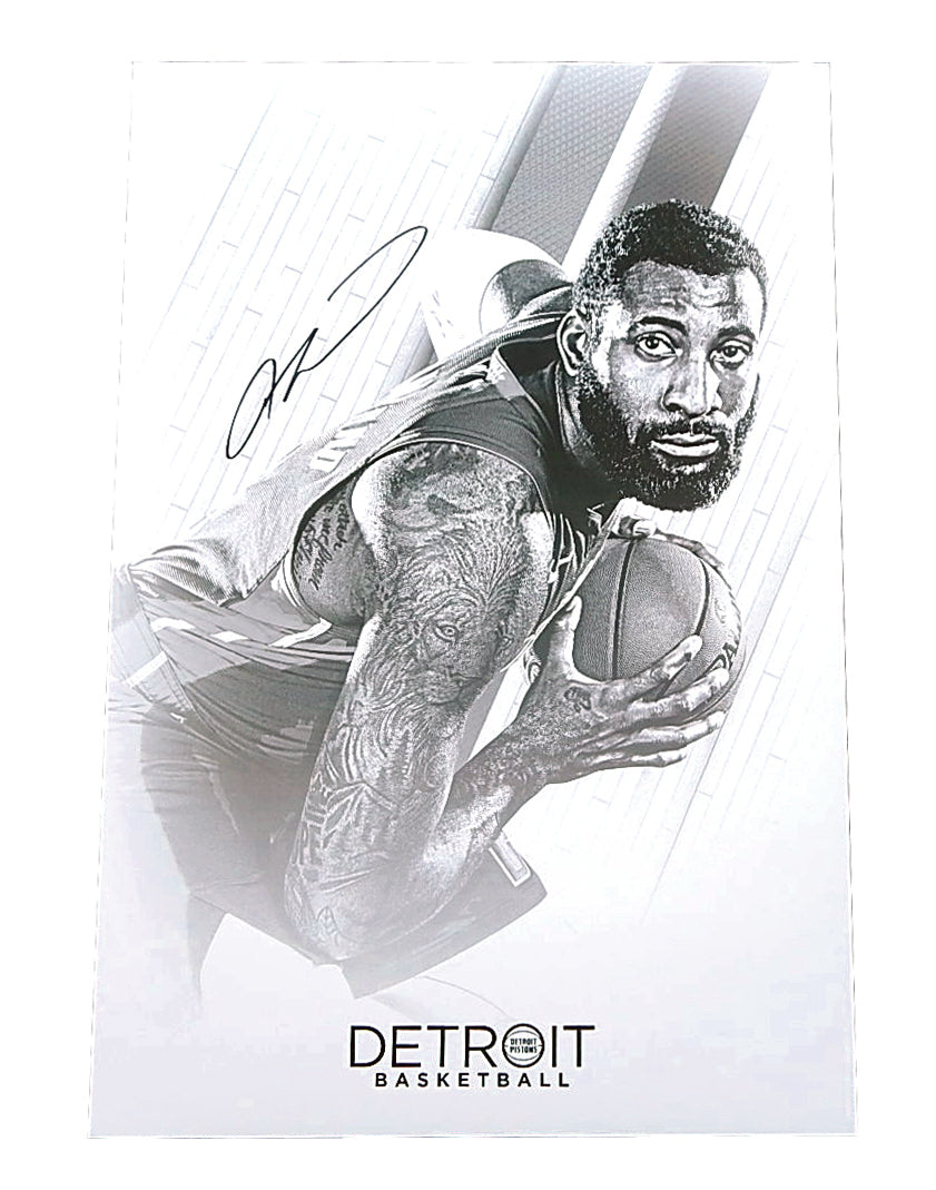 Andre Drummond Signed 12x18 Lithograph Auto Autograph Detroit Pistons