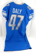 2017 Detroit Lions Scott Daly #47 Game Issued Blue Jersey 44 DP59243