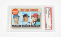 1968 Topps Joe Horlen / Gayr Peters / Sonny Siebert #8 AL ERA Leaders PSA 7