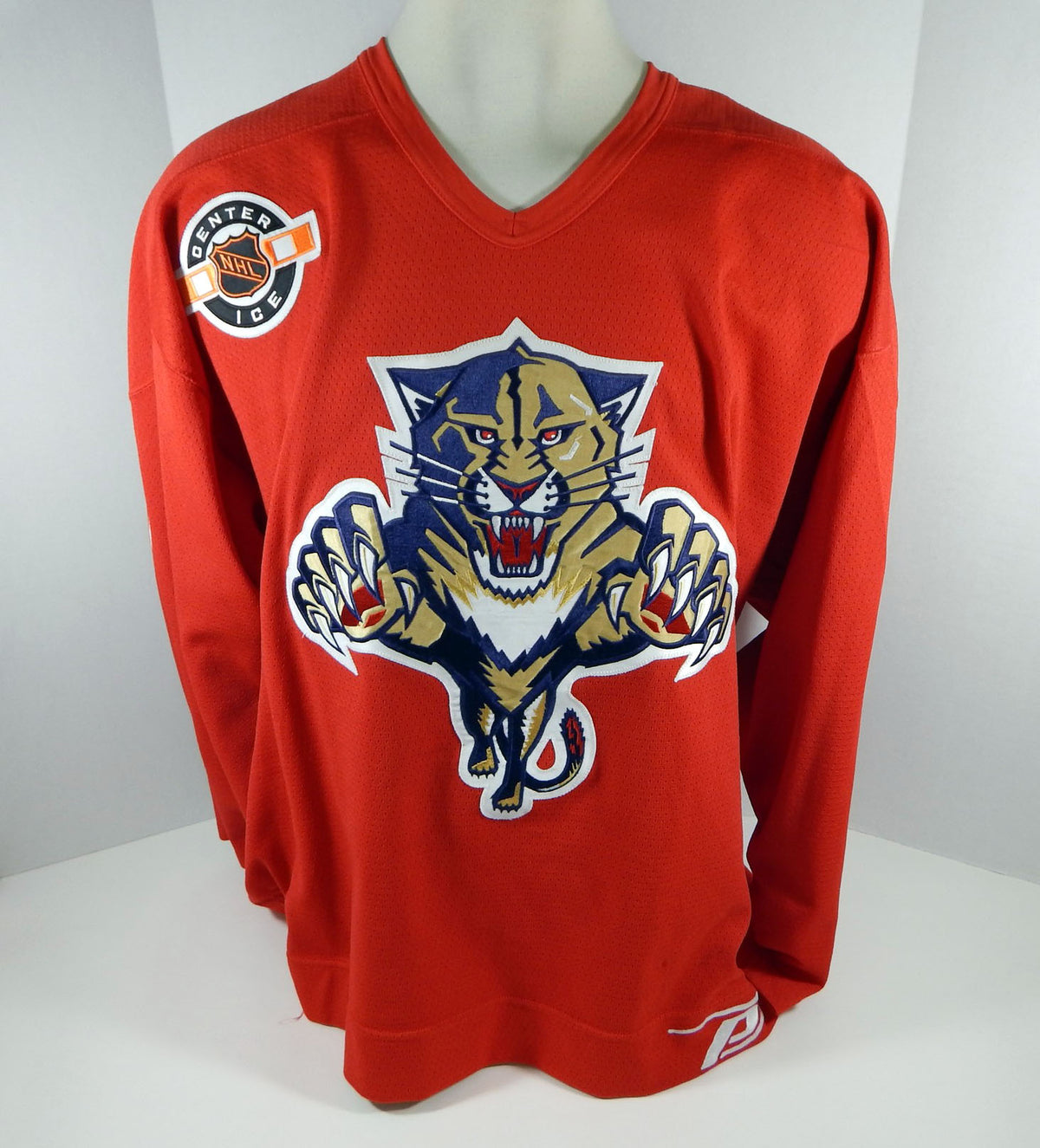 Florida Panthers Jean-Francois Laniel #70 Game Issued Red Practice Jersey 620 Pic2
