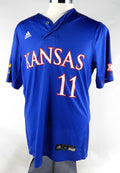 Kansas Jayhawks #11 Game Used Blue Jersey Baseball 40 071