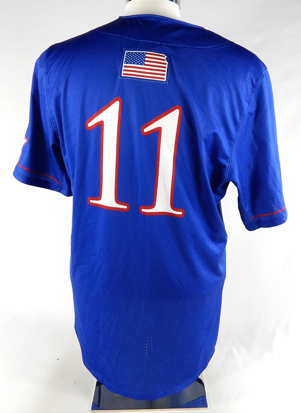Kansas Jayhawks #11 Game Used Blue Jersey Baseball 40 071 Pic2