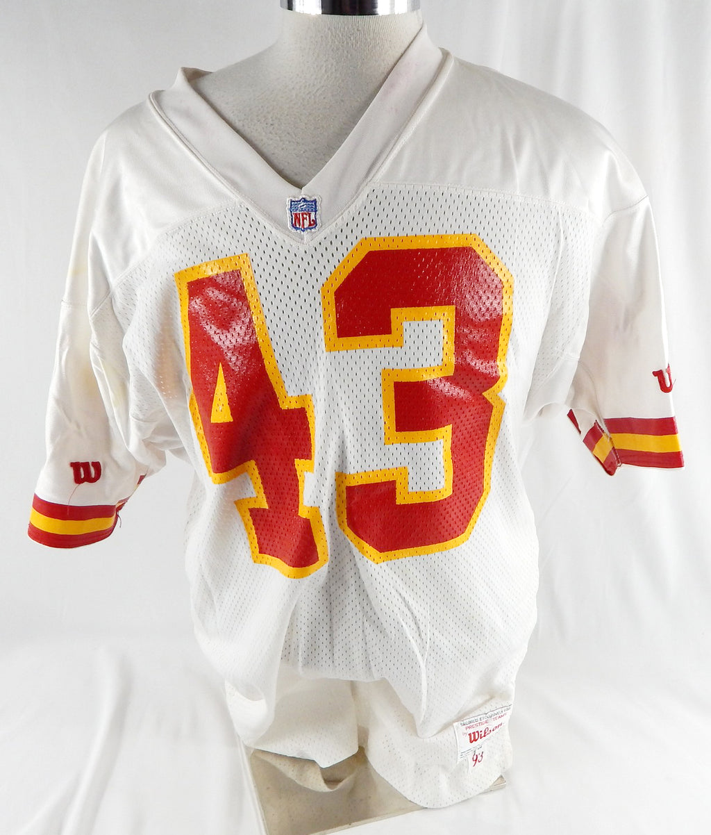 1993 Kansas City Chiefs Turner #43 Game Issued White Jersey 46 730