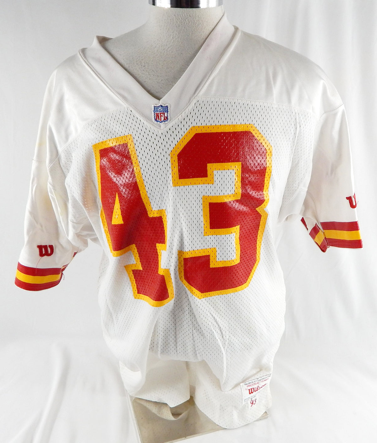 1993 Kansas City Chiefs Turner #43 Game Issued White Jersey 46 730