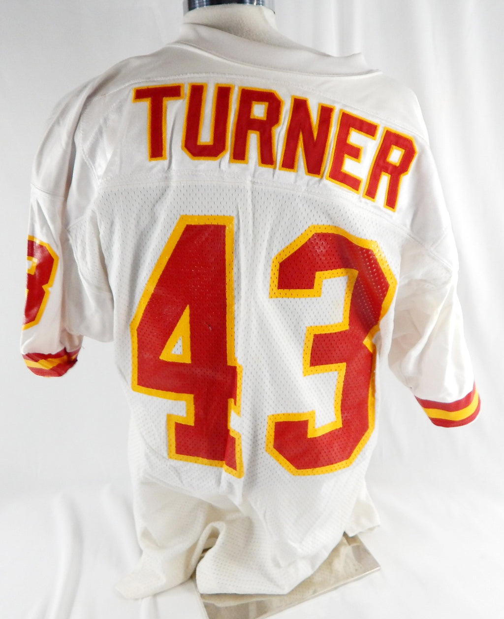 1993 Kansas City Chiefs Turner #43 Game Issued White Jersey 46 730 Pic2