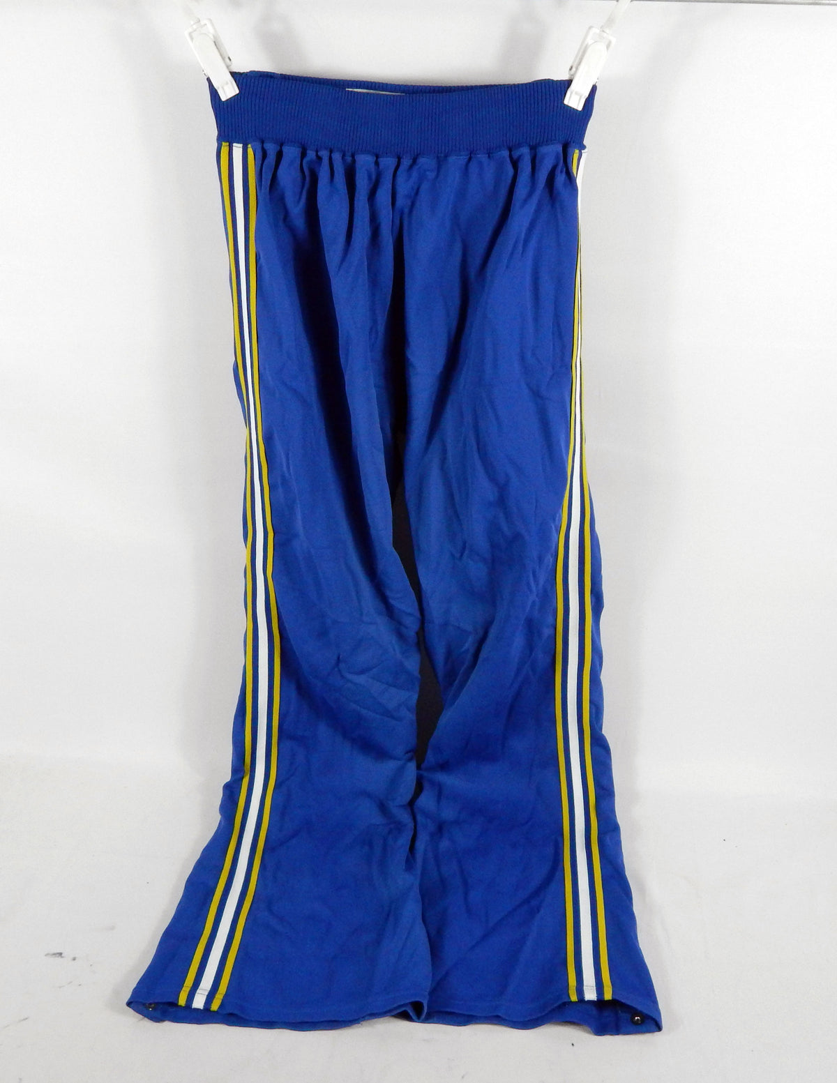 1980s Golden State Warriors #12 Game Used Blue Warm Up Pants 32 773