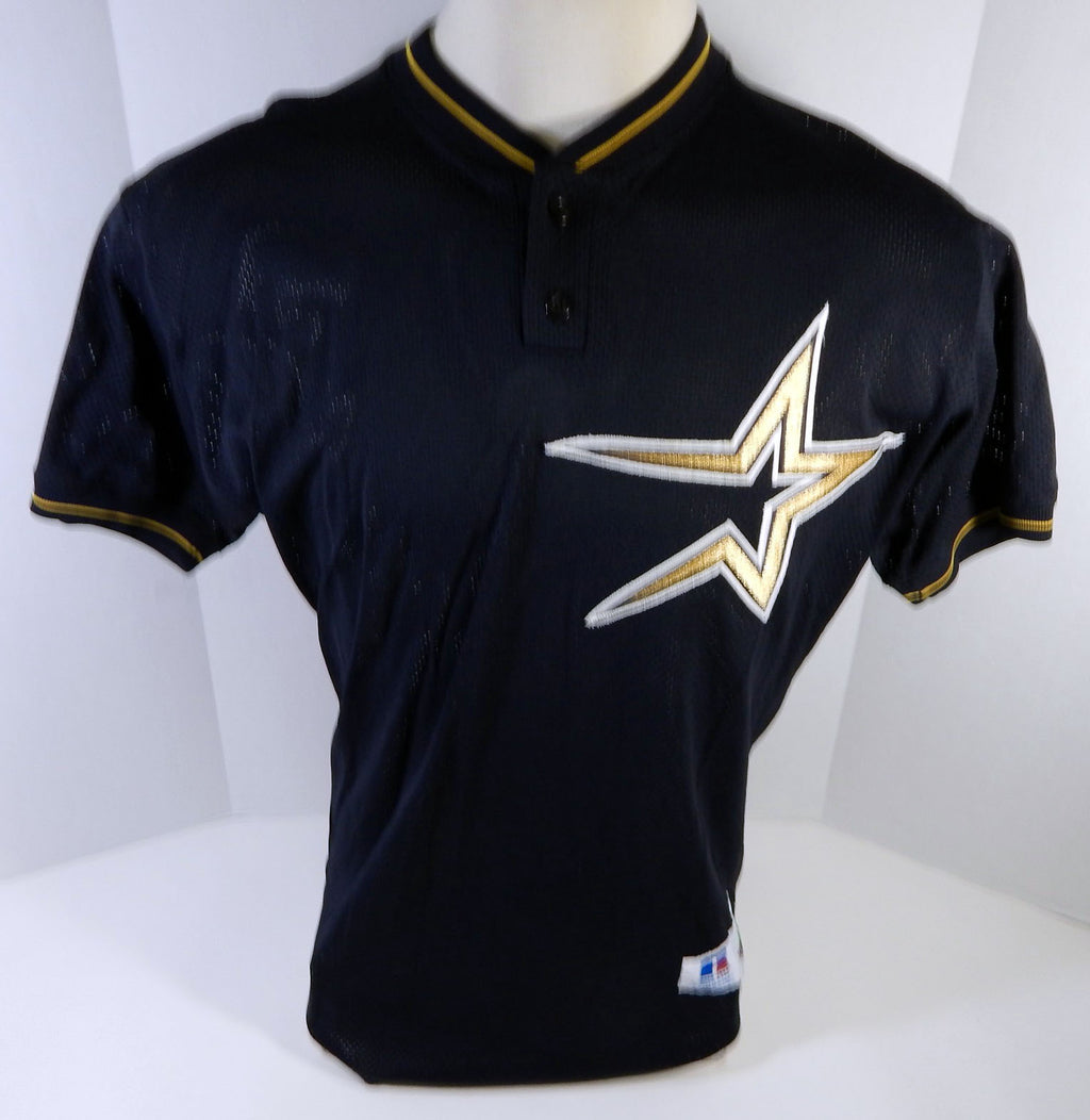 1997-99 Houston Astros #2 Game Issued Black Jersey Batting Practice NP Rem 44 37 Pic2