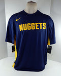 2019-20 Mens Denver Nuggets Team Issued Navy Shooting Shirt Nike NWT XLT 40S