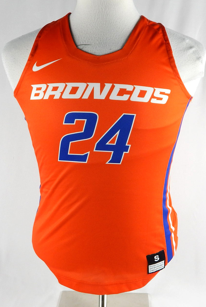 2021-22 Boise State Broncos #24 Game Used Orange Jersey Basketball S 801