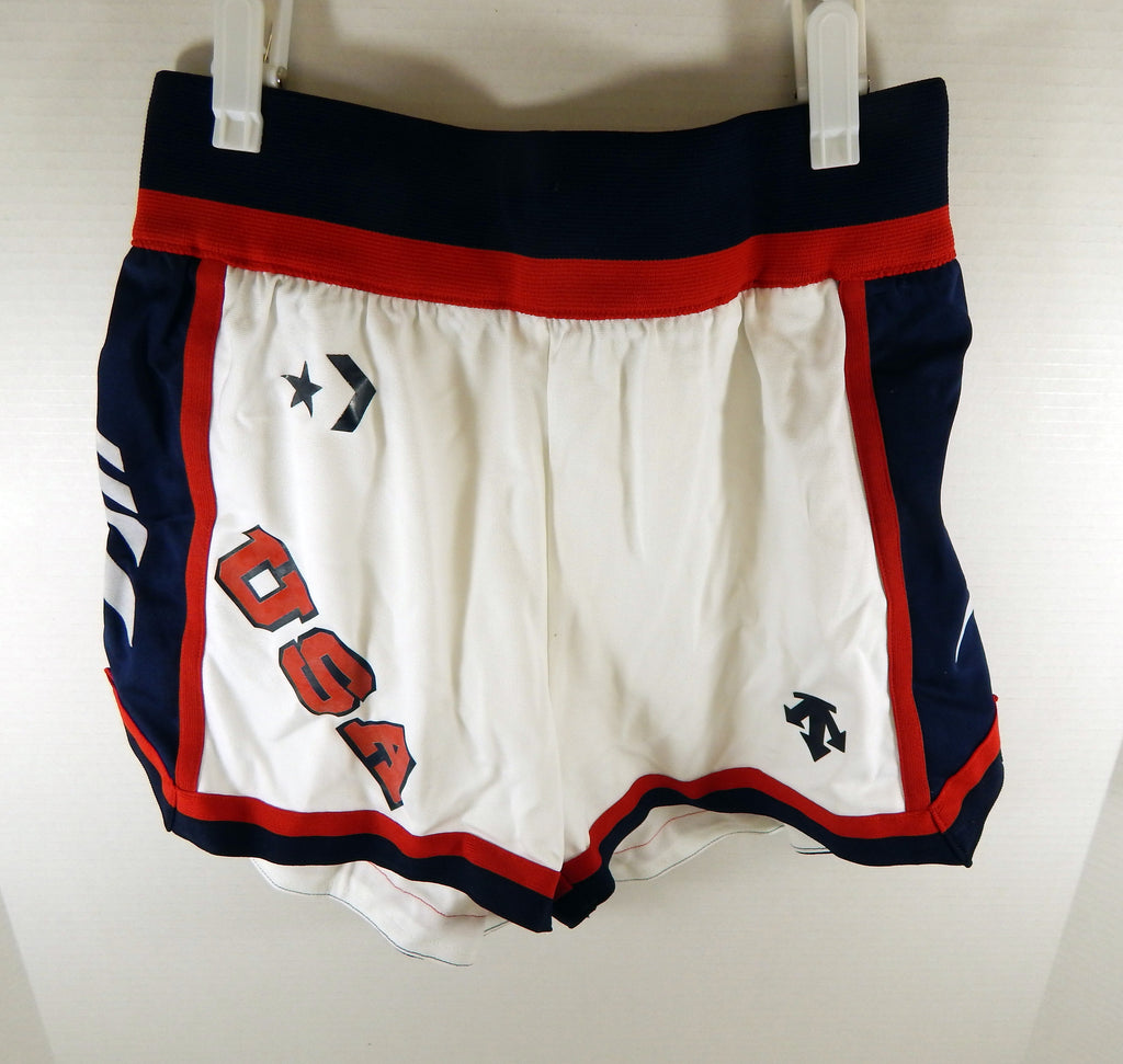 1990s Team USA Basketball Game Issued White Shorts 03 DP51481