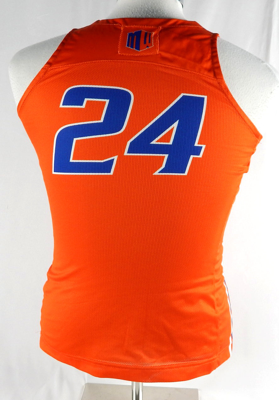2021-22 Boise State Broncos #24 Game Used Orange Jersey Basketball S 801 Pic2
