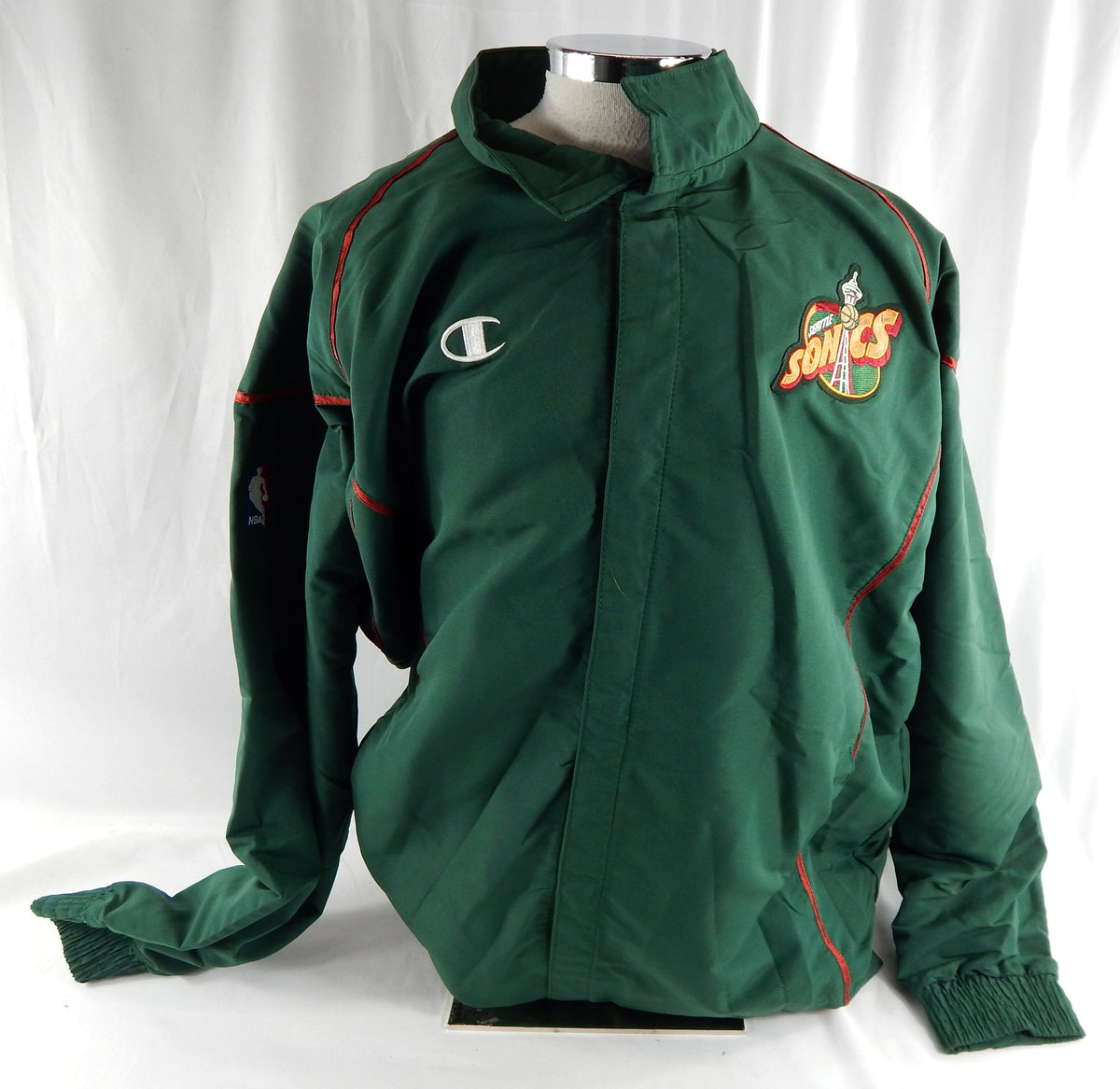Late 1990s Seattle SuperSonics Game Issued Green Warm Up Jacket 50 411