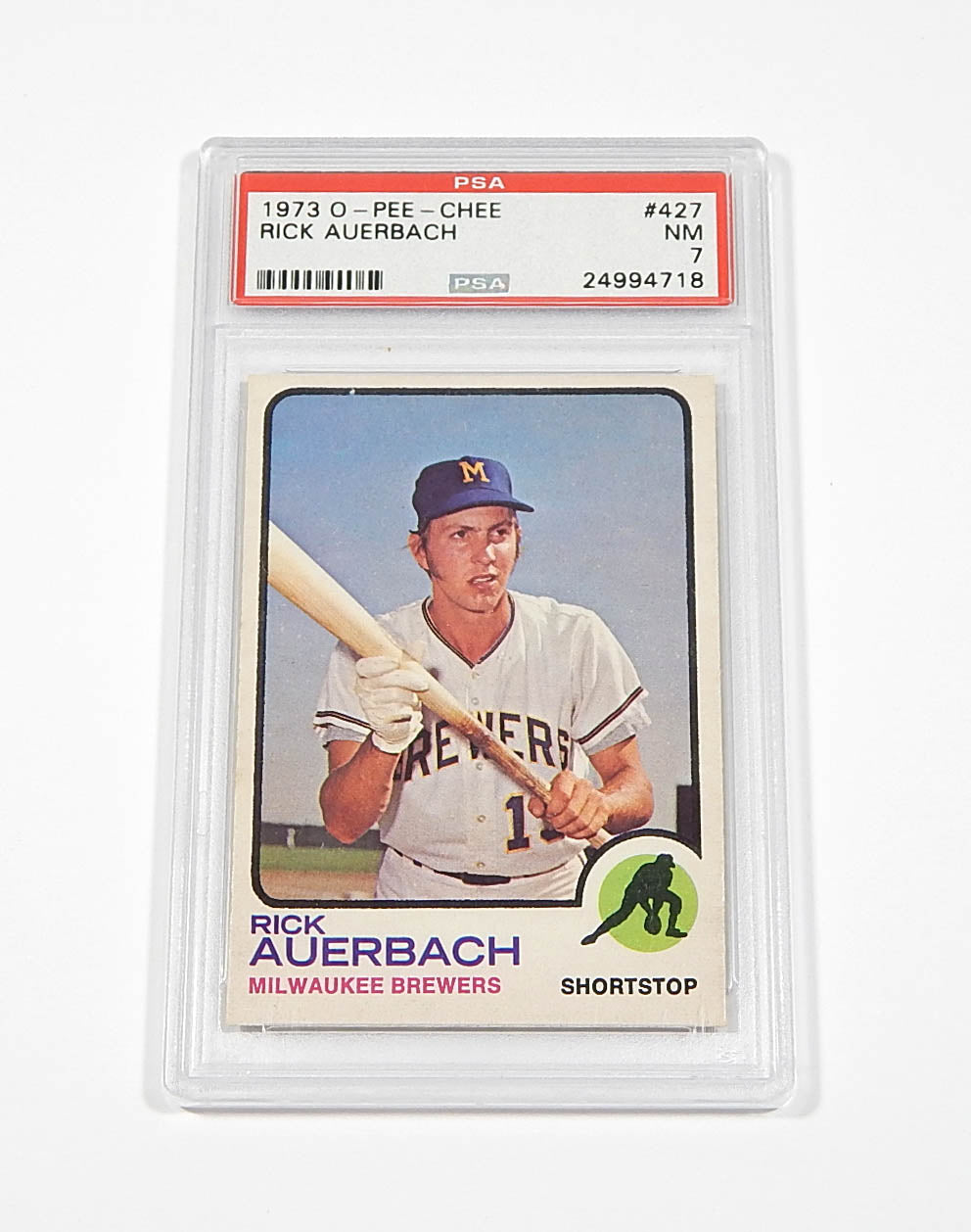 1973 OPC O-Pee-Chee Rick Auerbach #427 PSA 7