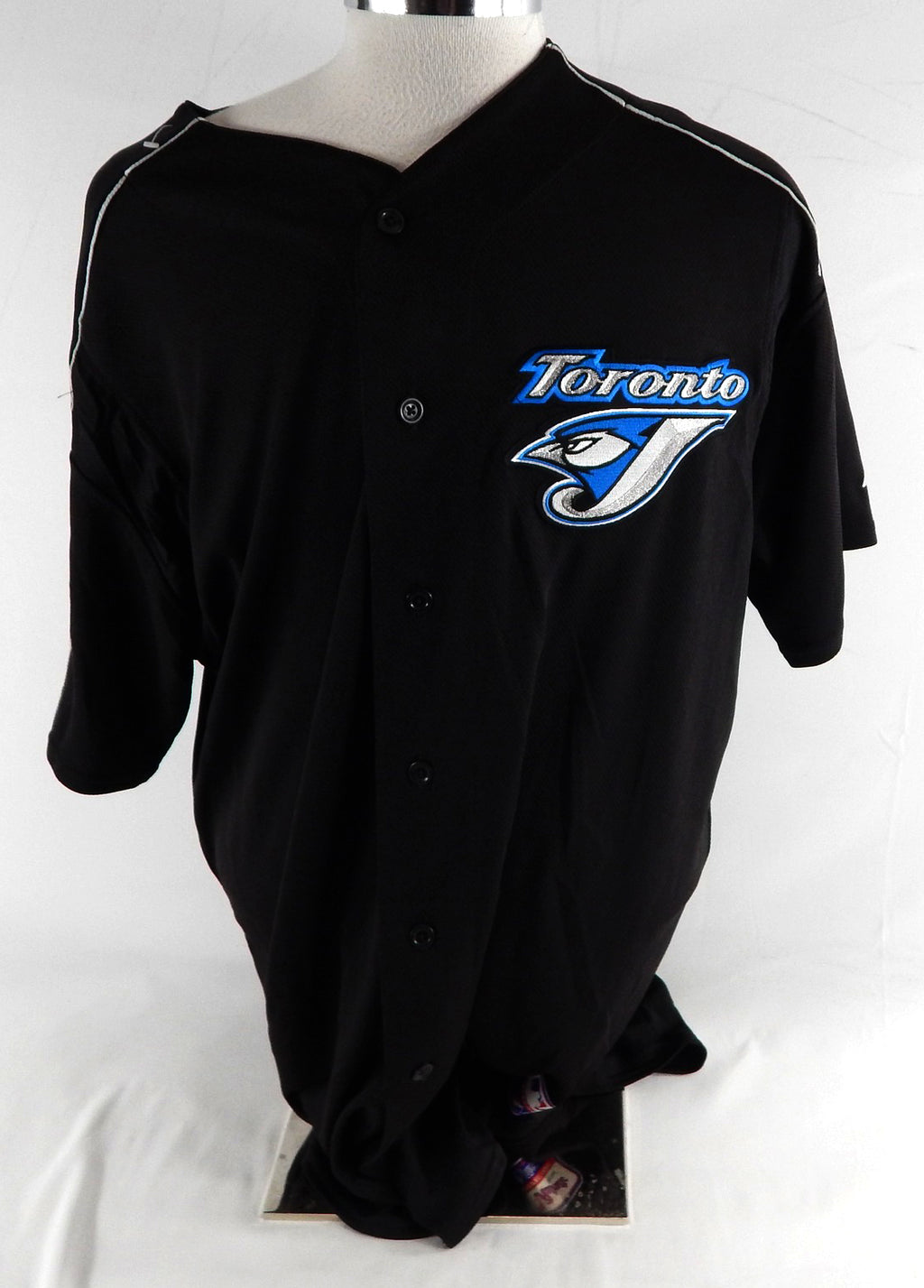 2004-06 Toronto Blue Jays #16 Game Used Black Jersey Spring Training NP Rem 46 3