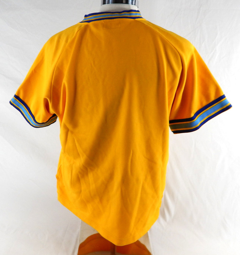 1989 Rochester Flyers Game Used Yellow Shooting Shirt CBA 46 477 Pic2