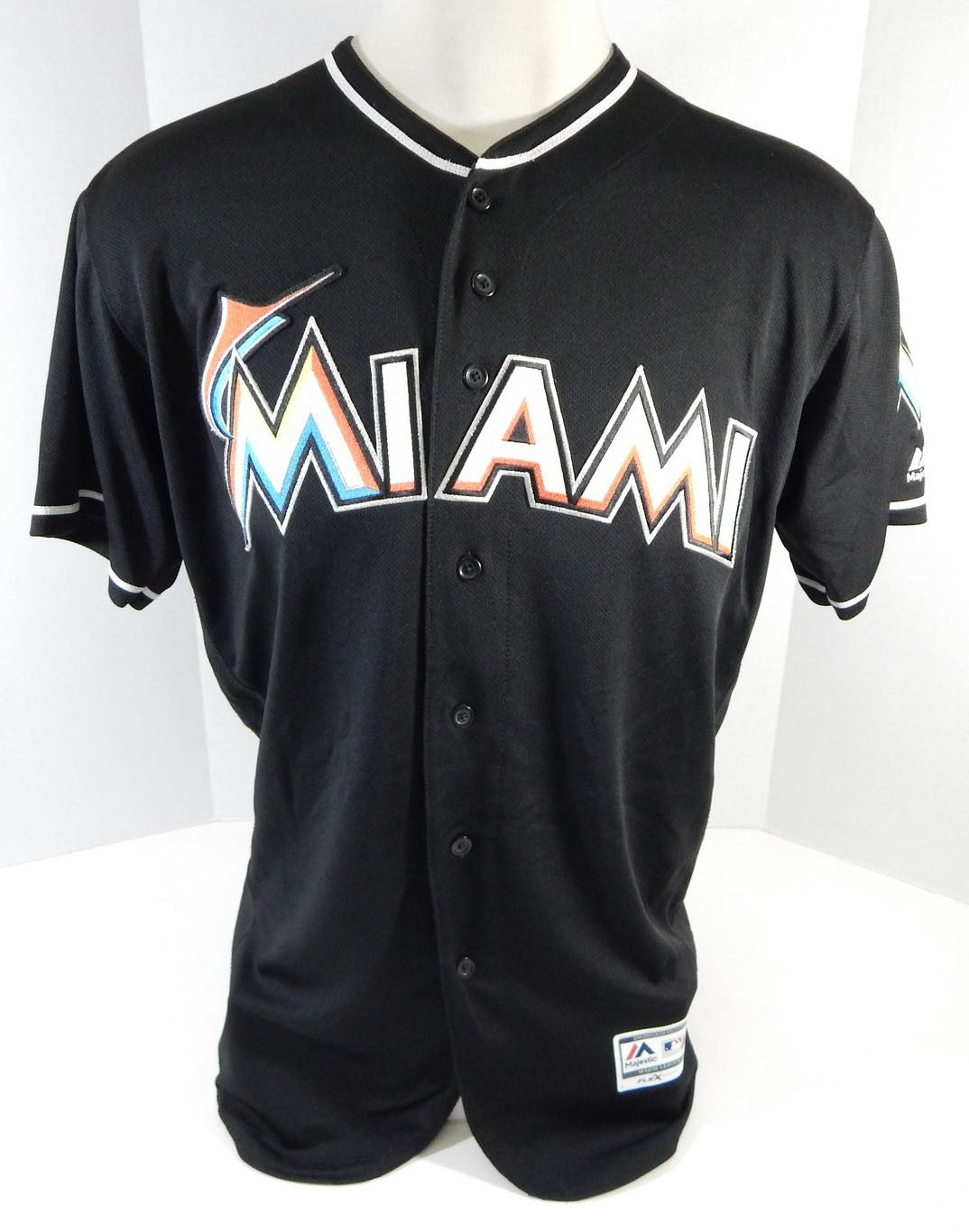 Miami Marlins Geral Silva #88 Game Used Black Jersey DP13629 Pic2