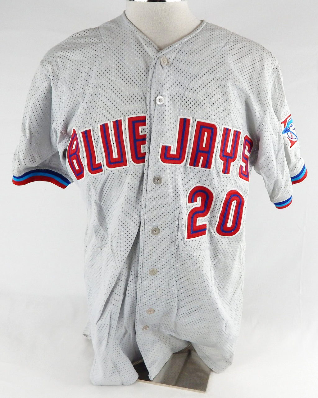 2001 Dunedin Blue Jays #20 Game Used Grey Jersey 100 Years Patch 46 141