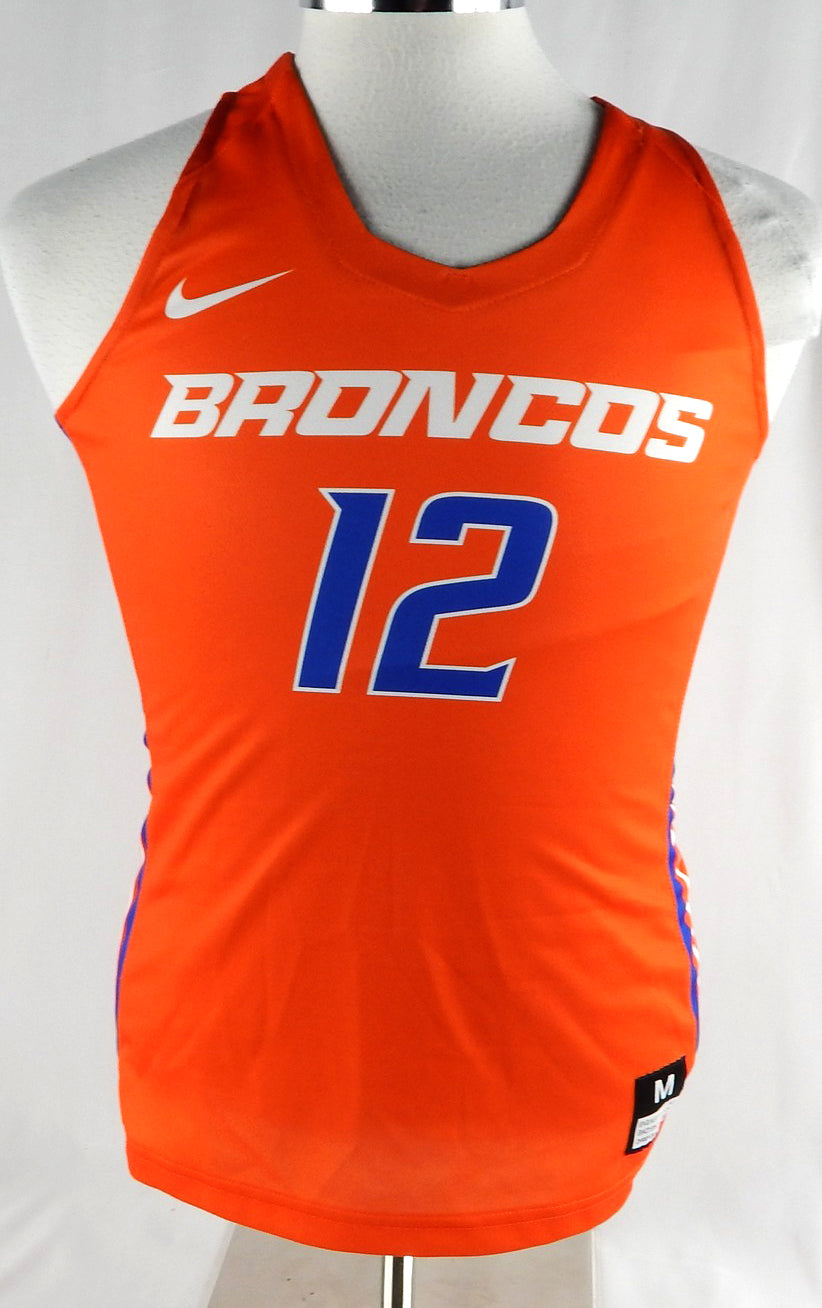 2019-20 Boise State Broncos #12 Game Used Orange Jersey Basketball M 803
